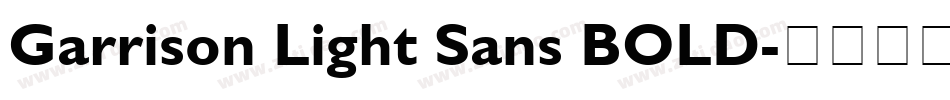 Garrison Light Sans BOLD字体转换